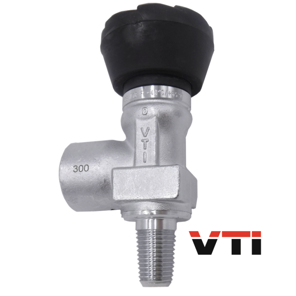 Zawór do butli powietrznej - VTI K44-43 / DIN 300 / 17E stożek