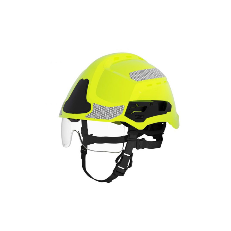 Hełm ratowniczy GALLET F2XR - HI-VIS limonka, fotoluminescencyjny
